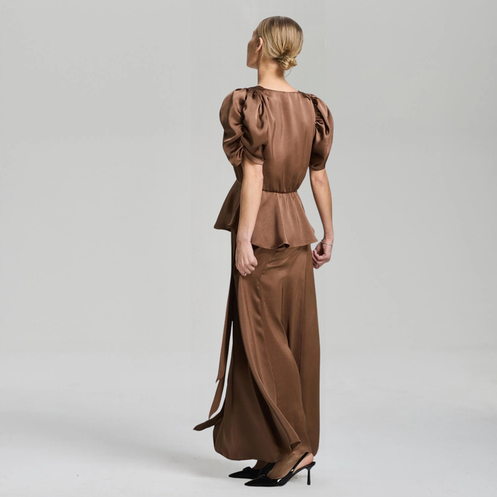 Emma Blouse Ombre Brown