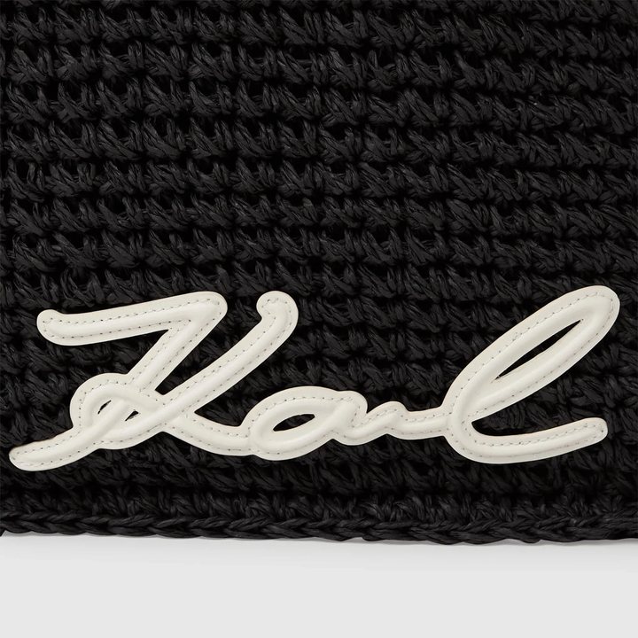 SIGNATURE SCARF BEACH BAG BLACK