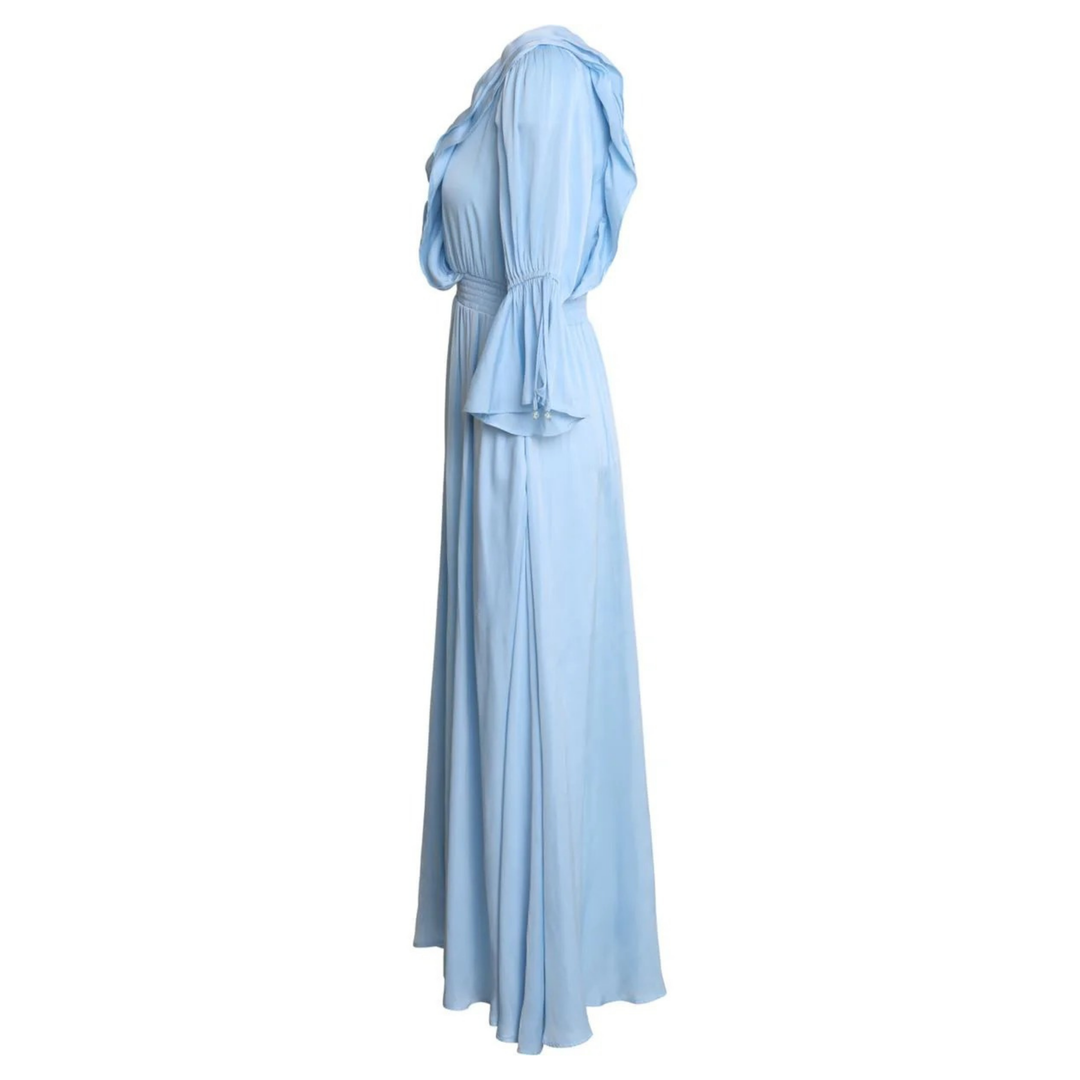 Meridian Solid Dress Blue