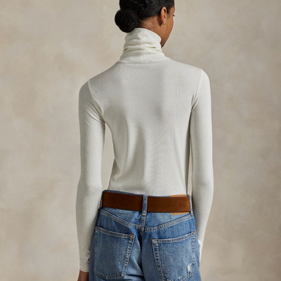 STRETCH-BLEND TURTLENECK