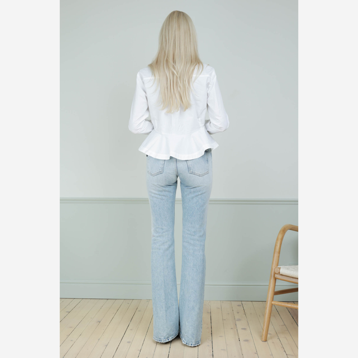 Peplum Shirt White