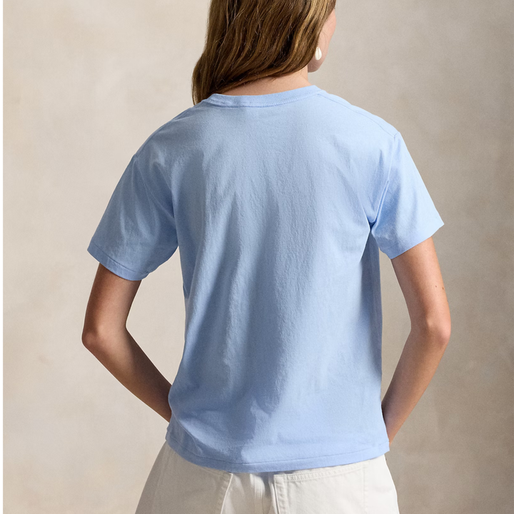 Polo Bear Cotton Jersey T-Shirt Baby Blue