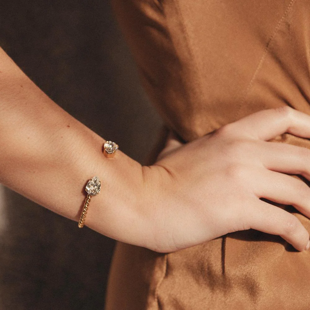 MINI DROP BRACELET GOLD CRYSTAL