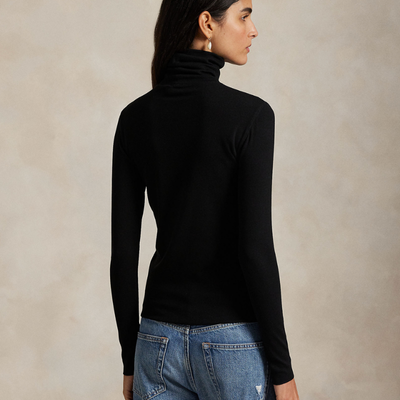 STRETCH-BLEND TURTLENECK