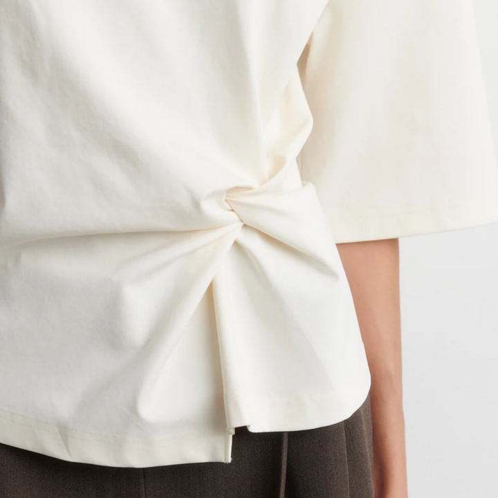 Arkai Drape Tee Eggnog