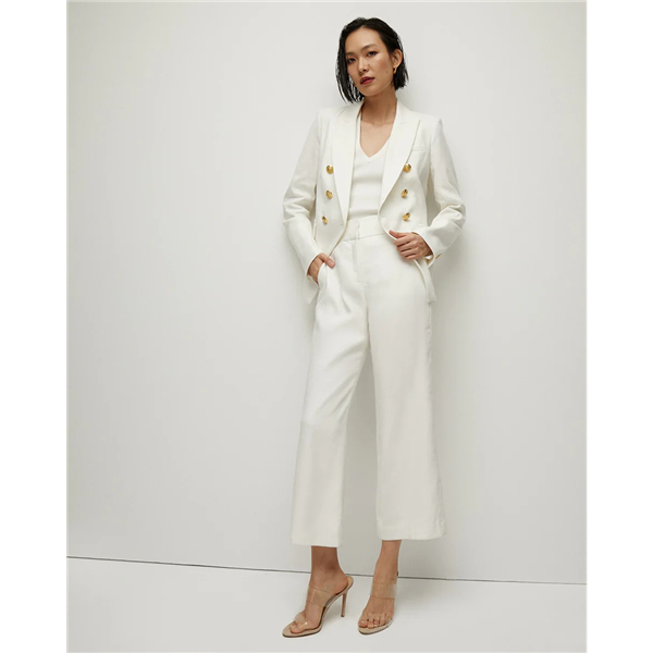 AUBRIE LINEN PANT Hvit