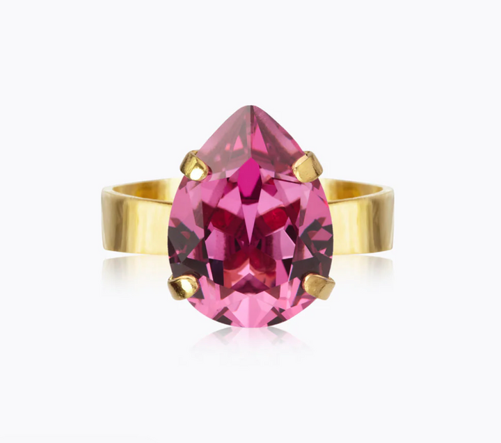 MINI DROP RING GOLD DARK ROSE