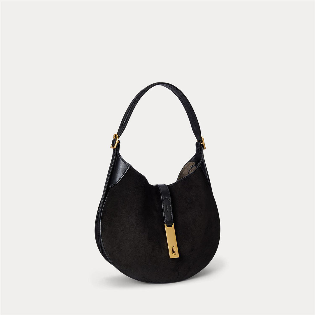 POLO ID SUEDE SMALL SHOULDER BAG BLACK