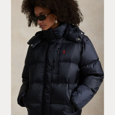 WATER-REPELLENT QUILTED DOWN JACKET NAVY