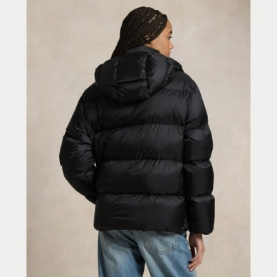 WATER-REPELLENT QUILTED DOWN JACKET BLACK