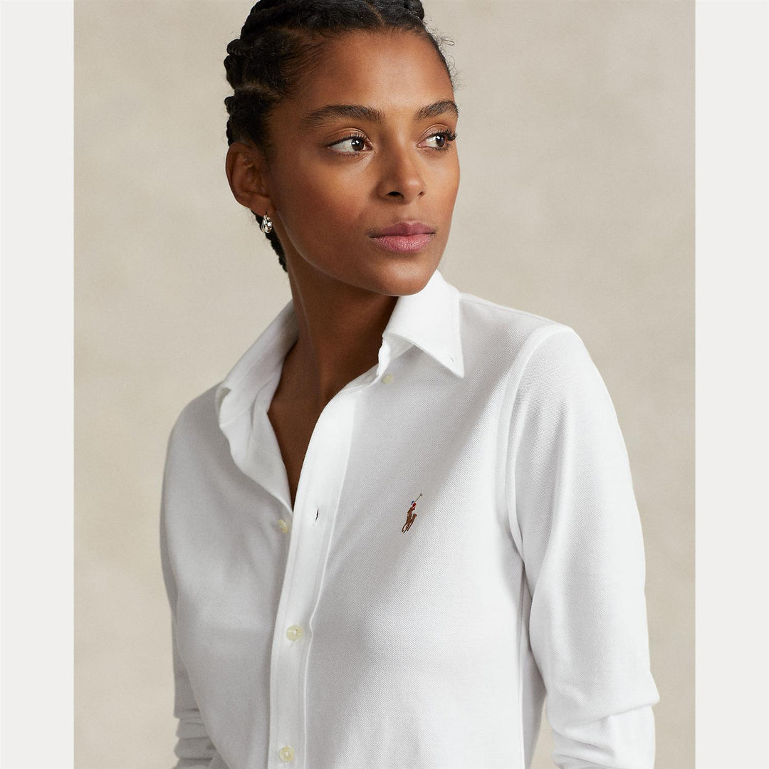 SLIM FIT KNIT COTTON OXFORD SHIRT