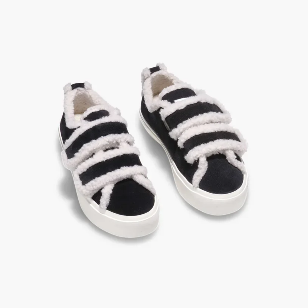 Shearling Low Velcro Black
