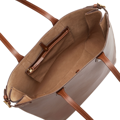 BELLPORT LEATHER NORTH-SOUTH TOTE