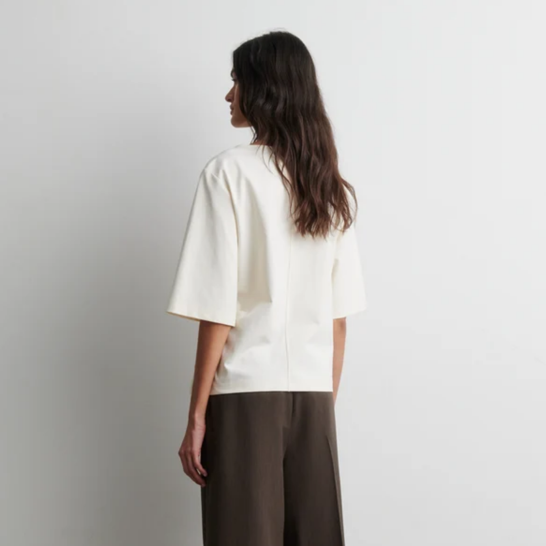 Arkai Drape Tee Eggnog
