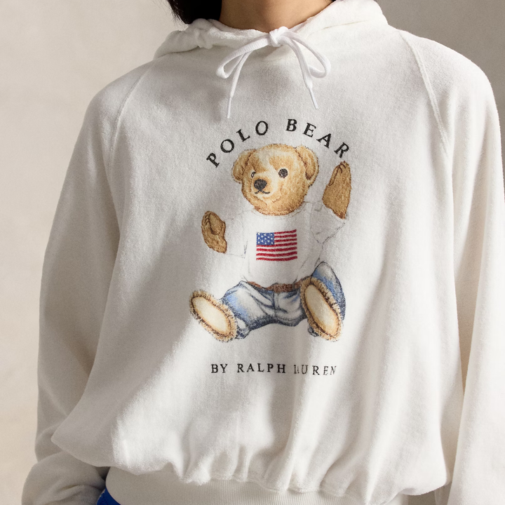 Shrunken Fit Polo Bear Terry Hoodie