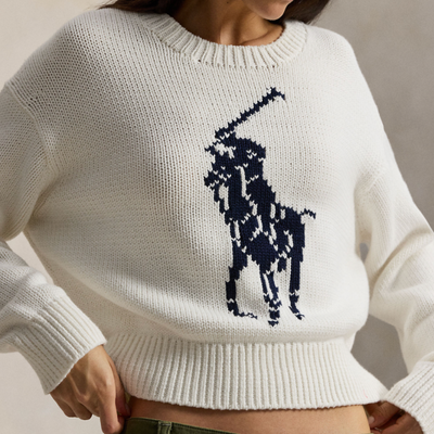 BIG PONY BOMULLSGENSER MED RUND HALS