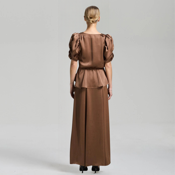 Emma Blouse Ombre Brown