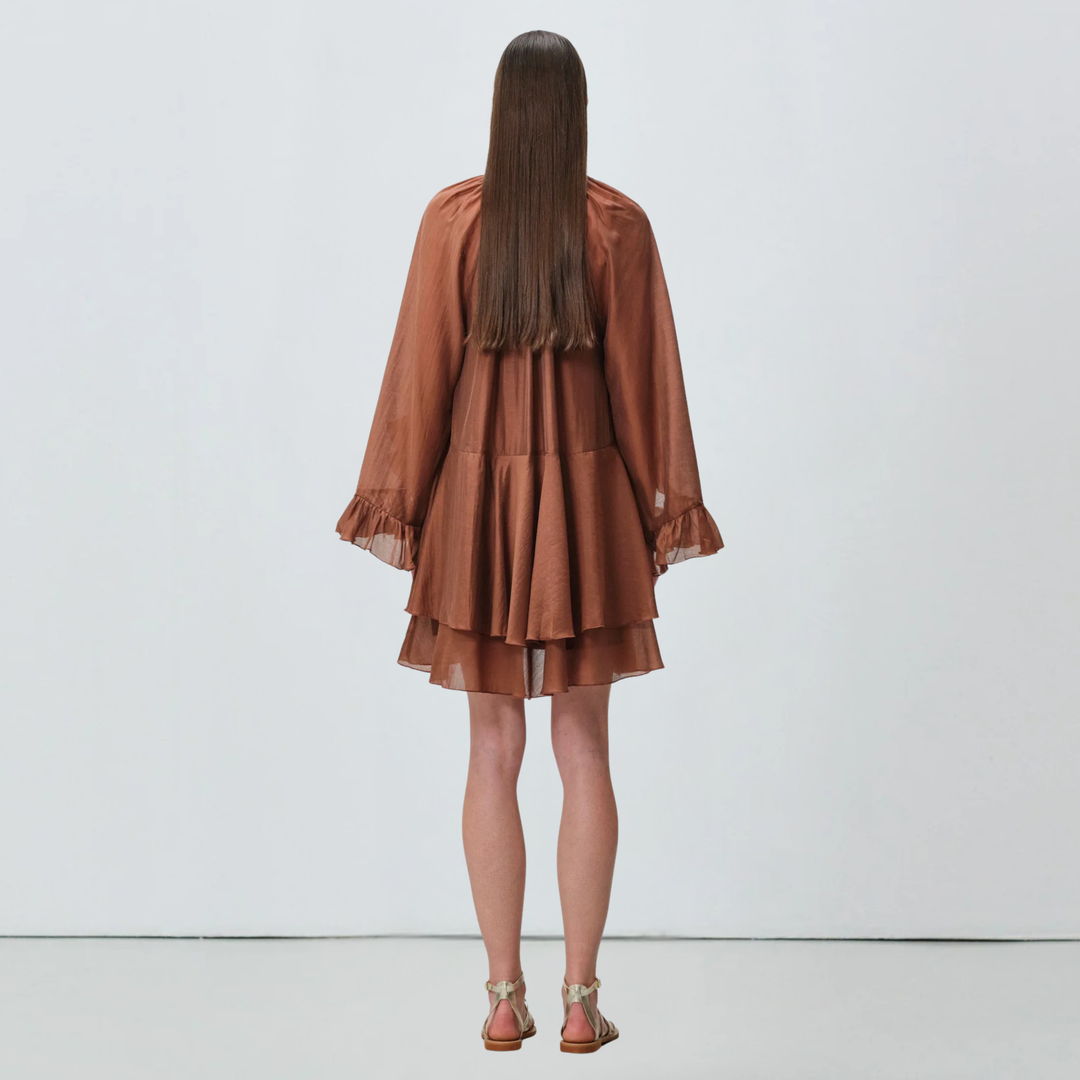 Sheen Dress Brown