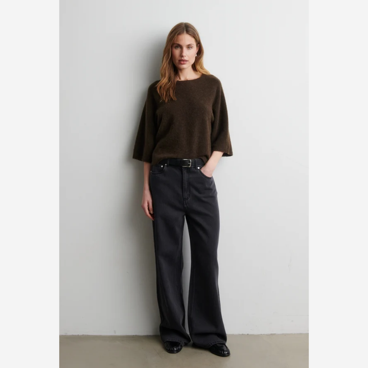 Gabby Knit SS O-Neck Demitasse
