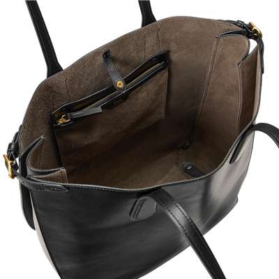 BELLPORT LEATHER NORTH-SOUTH TOTE