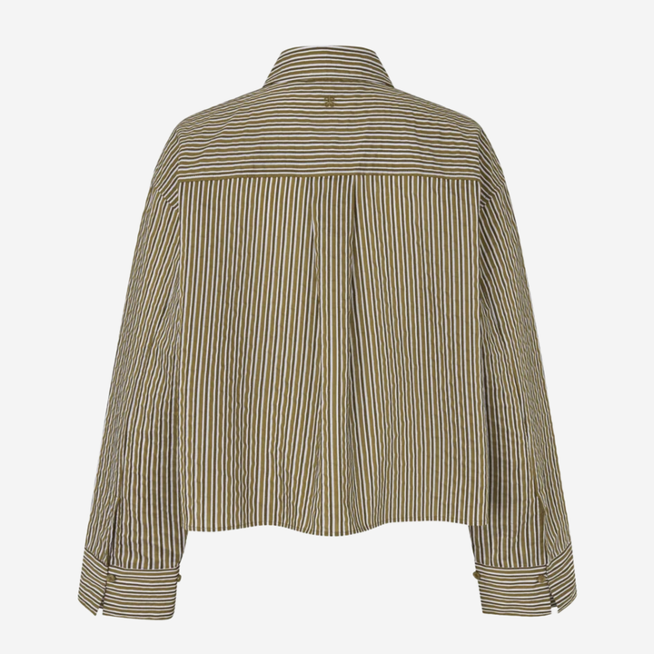 Vena Cropped Shirt Camel