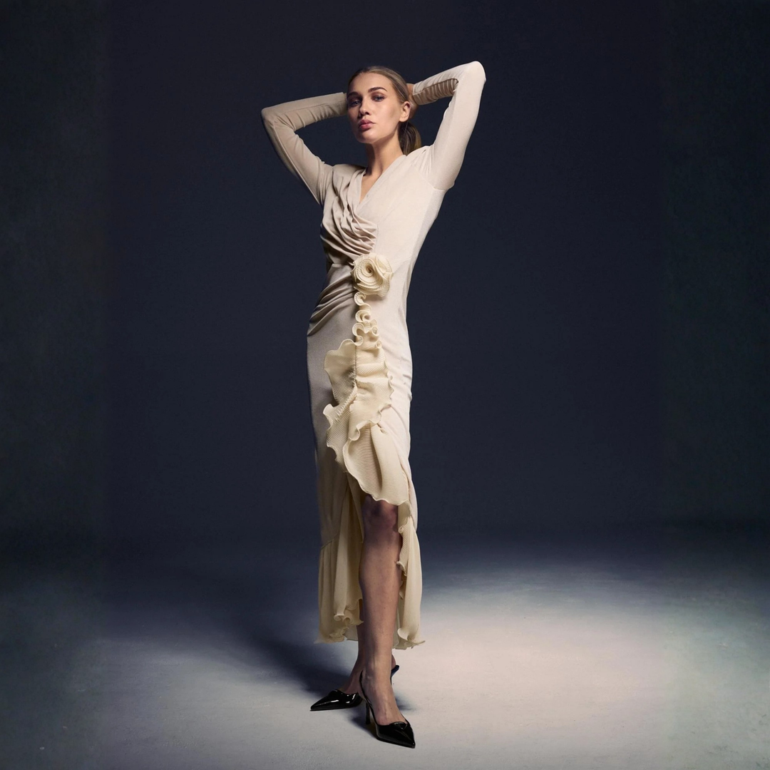 Dion Dress Pearled Ivory