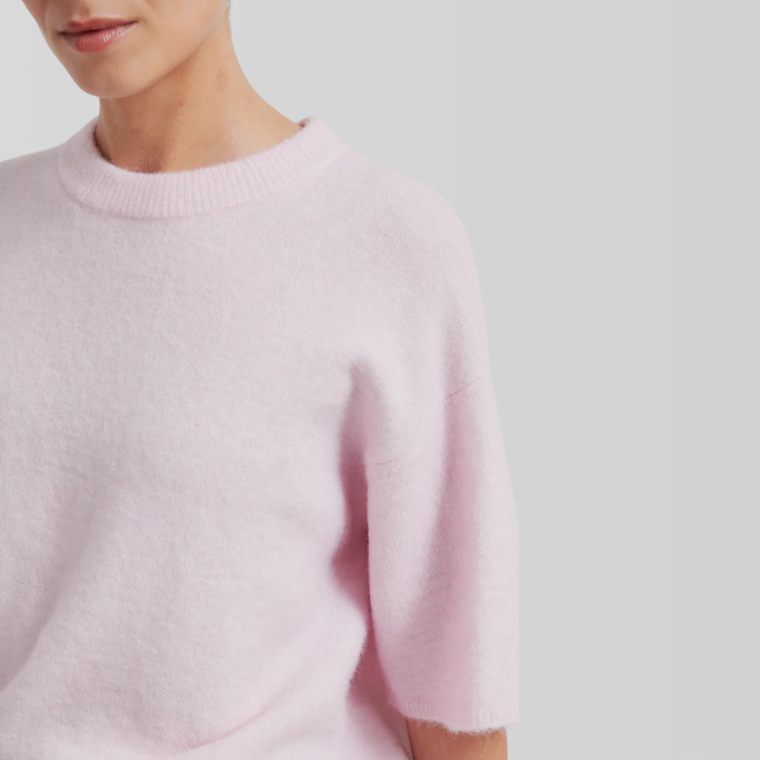 Gabby Knit O-Neck Pale Lilac