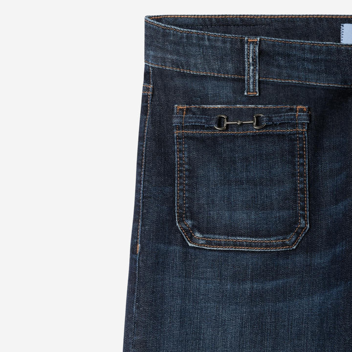 Ada Patched Pocket Dark Blue Denim