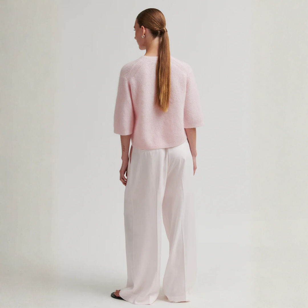 Andrea Knit Rib Cardigan Crystal Pink