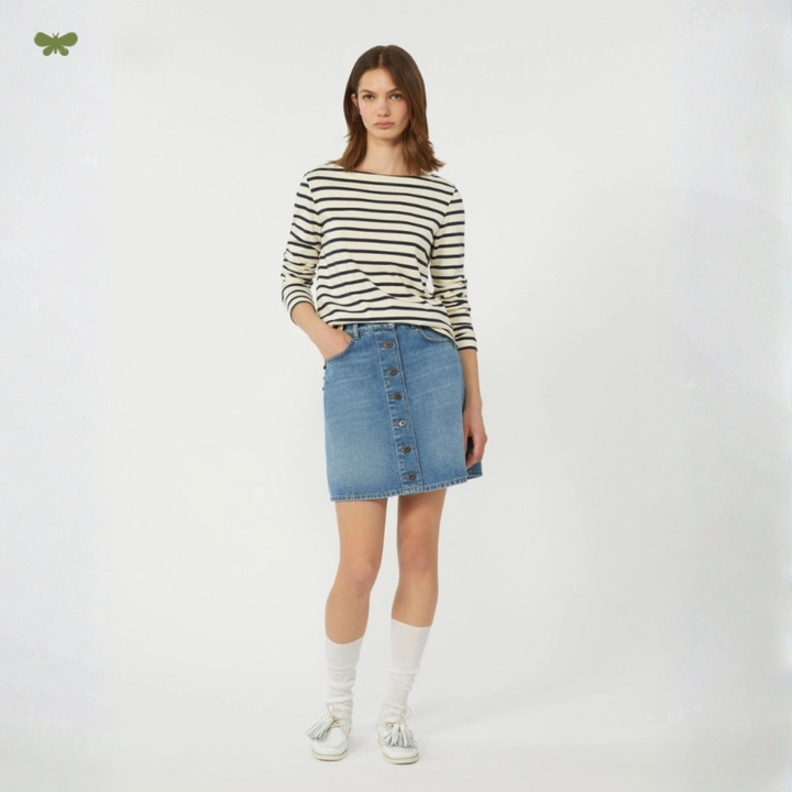 WKDNATALE Authentic Denim Mini Skirt