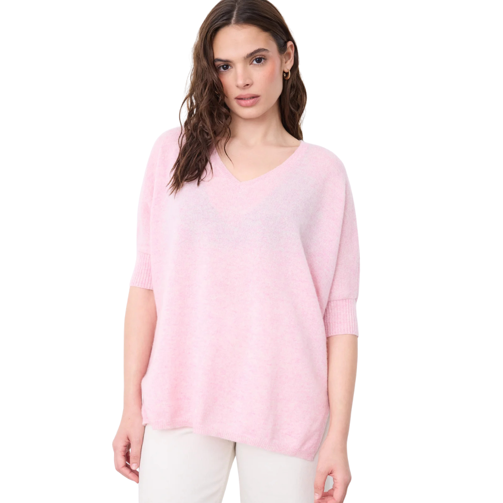 AIMEE PULL PONCHO Pivoine