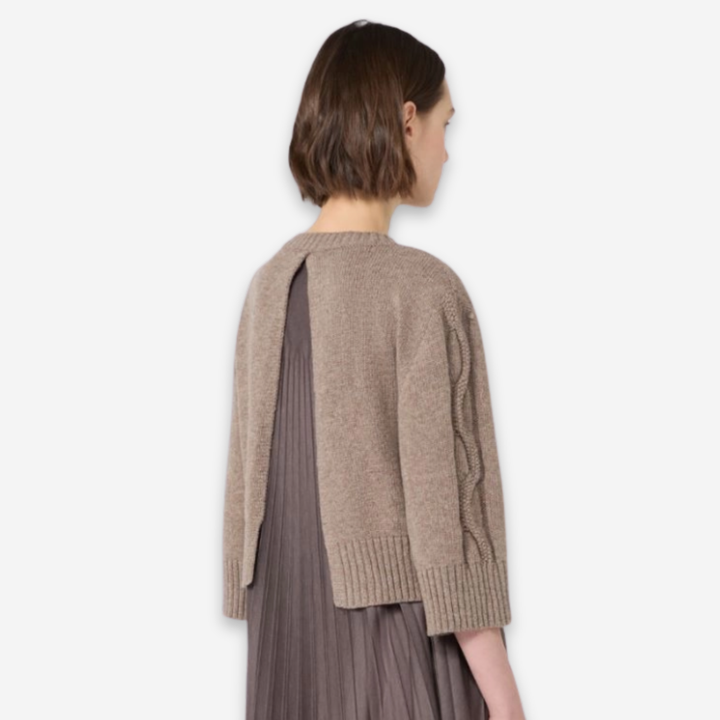 WKDCALCO Jersey Dress and Wool Top Set
