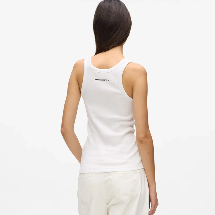 IKON RIBBED TANK TOP WHITE