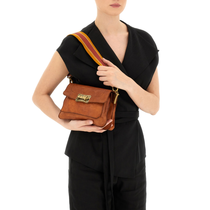 Agnese S - Crossbody Bag with Ribbon Shoulder Strap