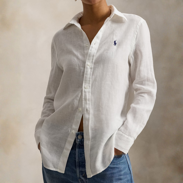 CLASSIC FIT LINEN SHIRT White