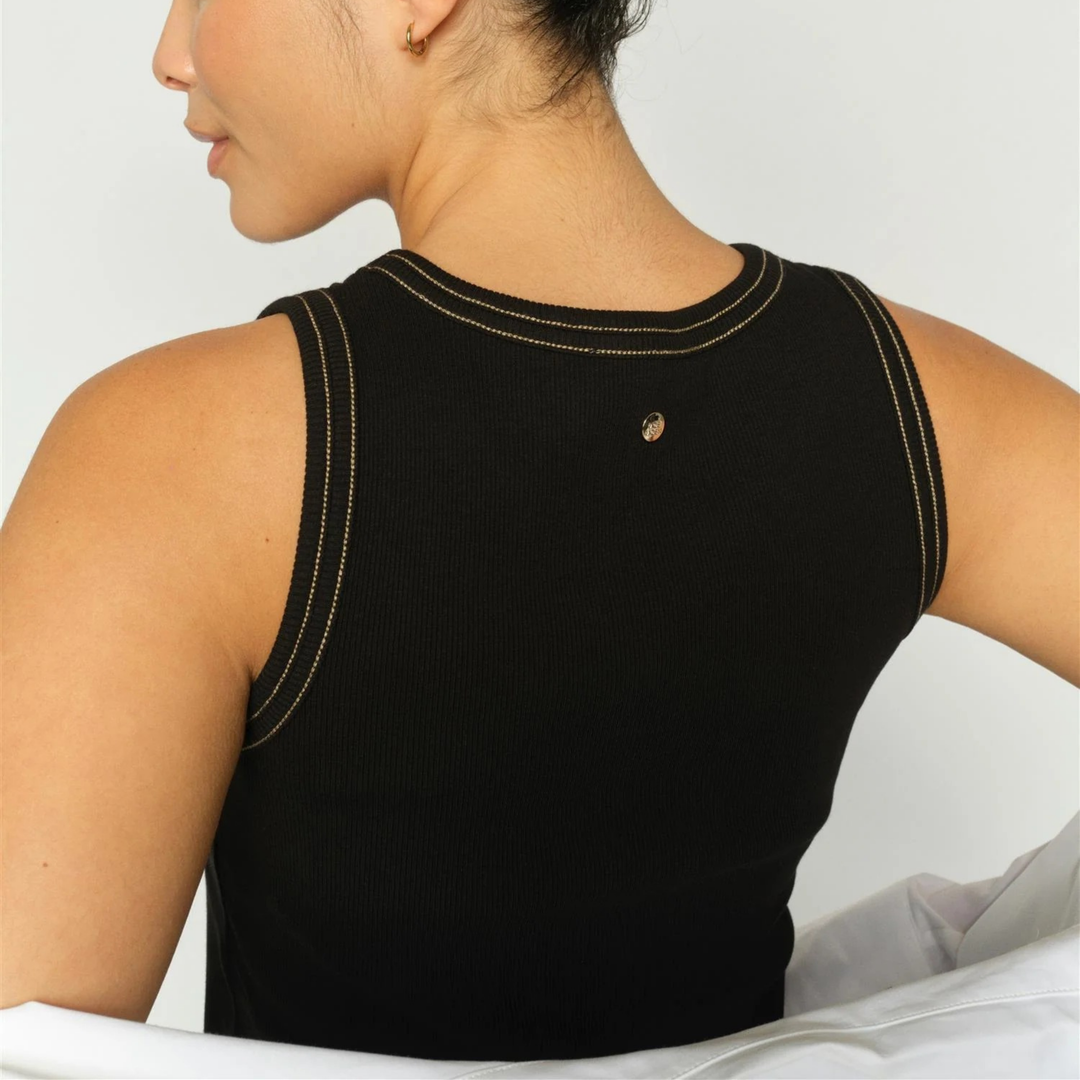 MMAra Rib Tank Top Black
