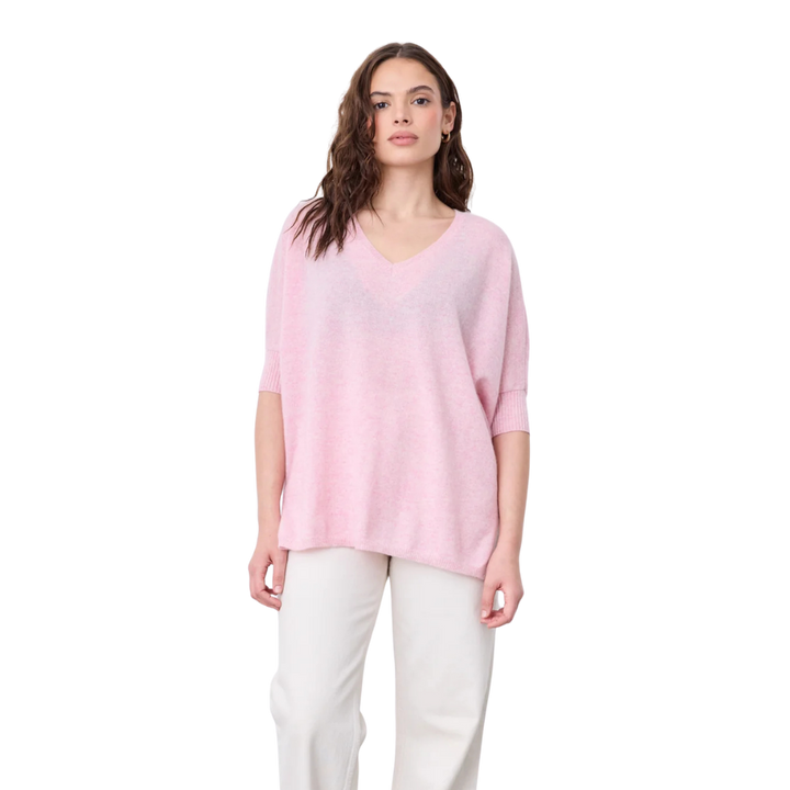 AIMEE PULL PONCHO Pivoine