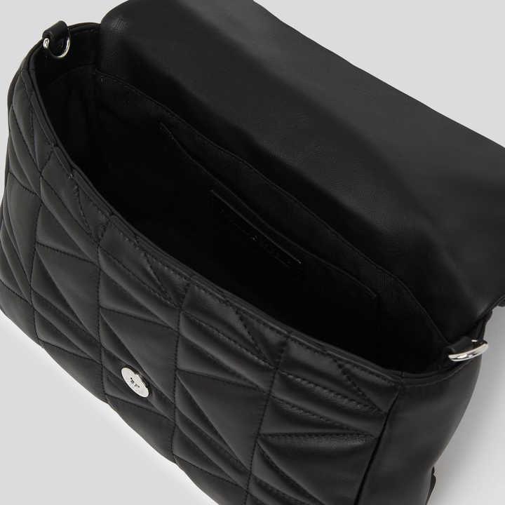 K/KUILT TOP HANDLE CROSSBODY BAG BLACK-NICKEL