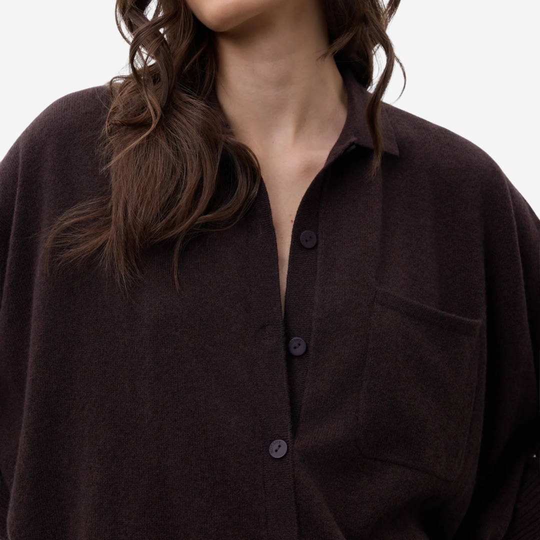 ANDREA Poncho Sweater Cacao