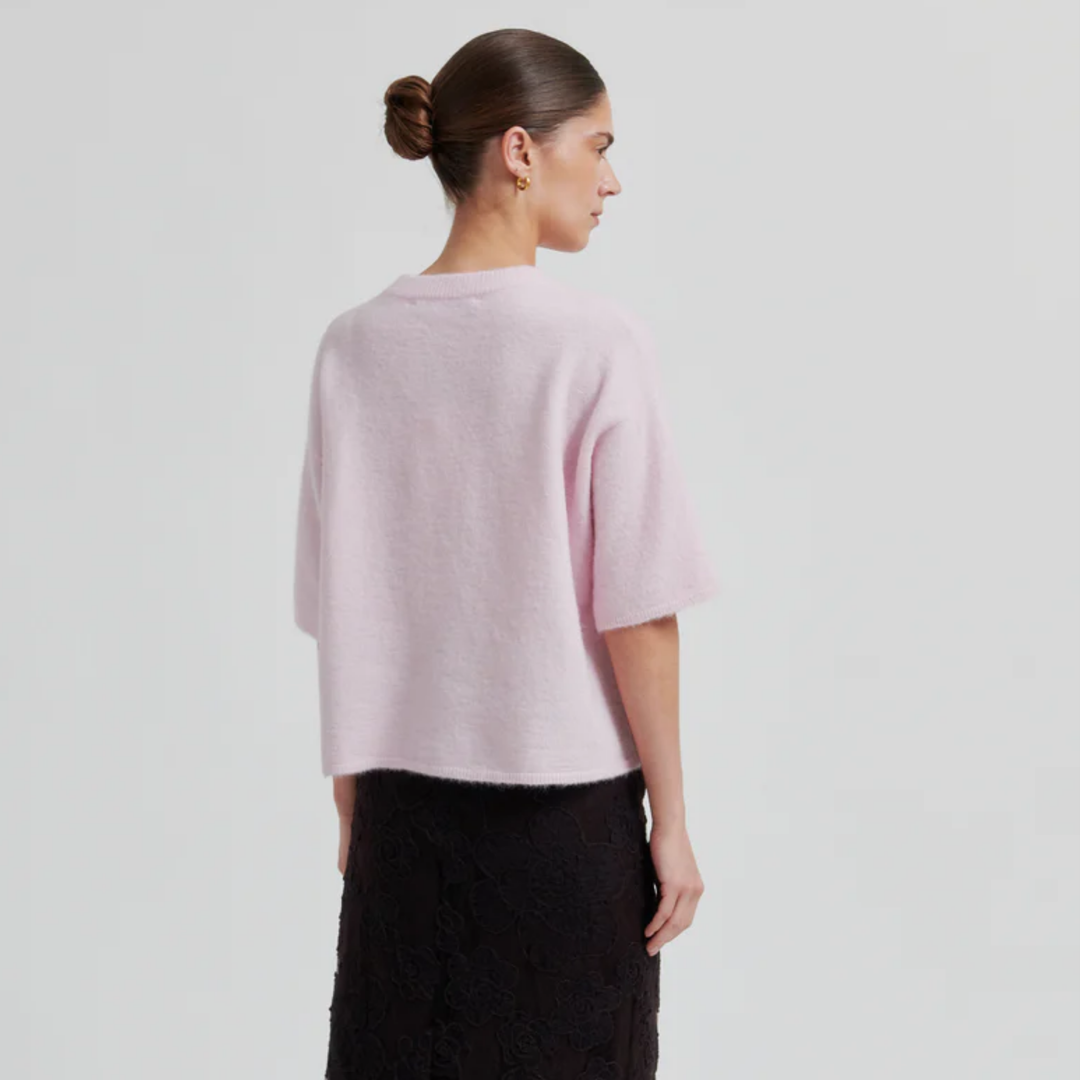 Gabby Knit O-Neck Pale Lilac