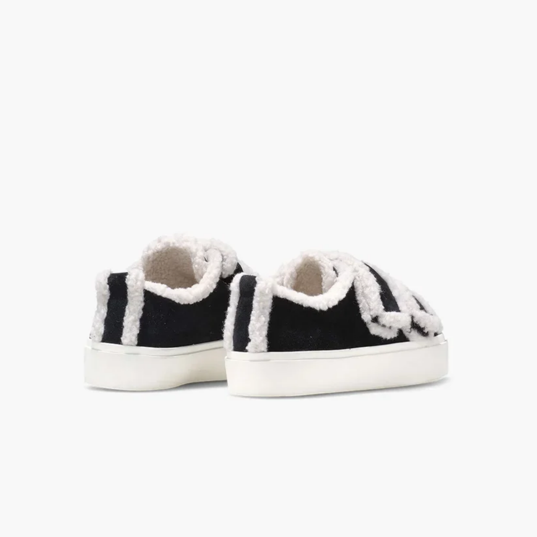 Shearling Low Velcro Black