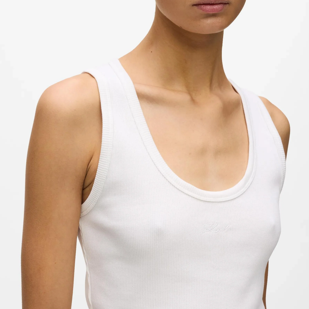 SIGNATURE TANK TOP WHITE