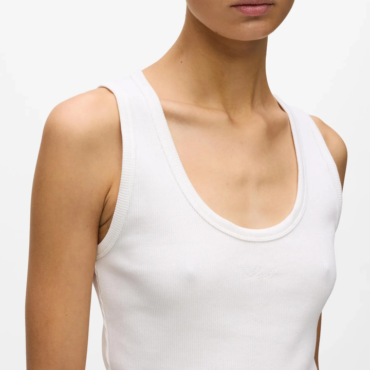 SIGNATURE TANK TOP WHITE
