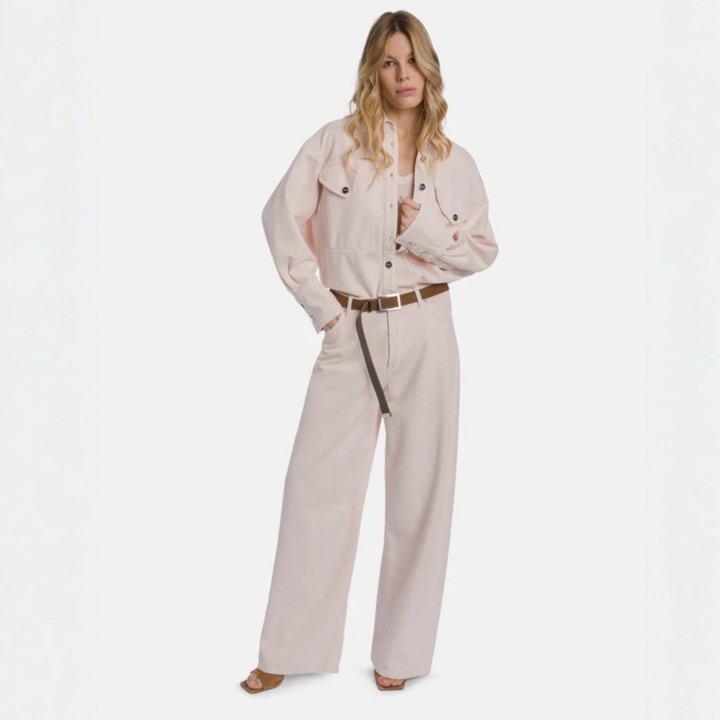 CAMICIA OVERSIZED RIGID DENIM PINK