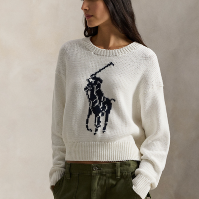 BIG PONY BOMULLSGENSER MED RUND HALS