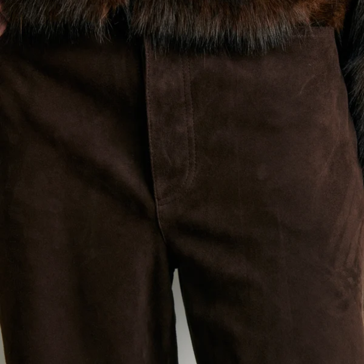 Zonie Suede Jeans Demitasse