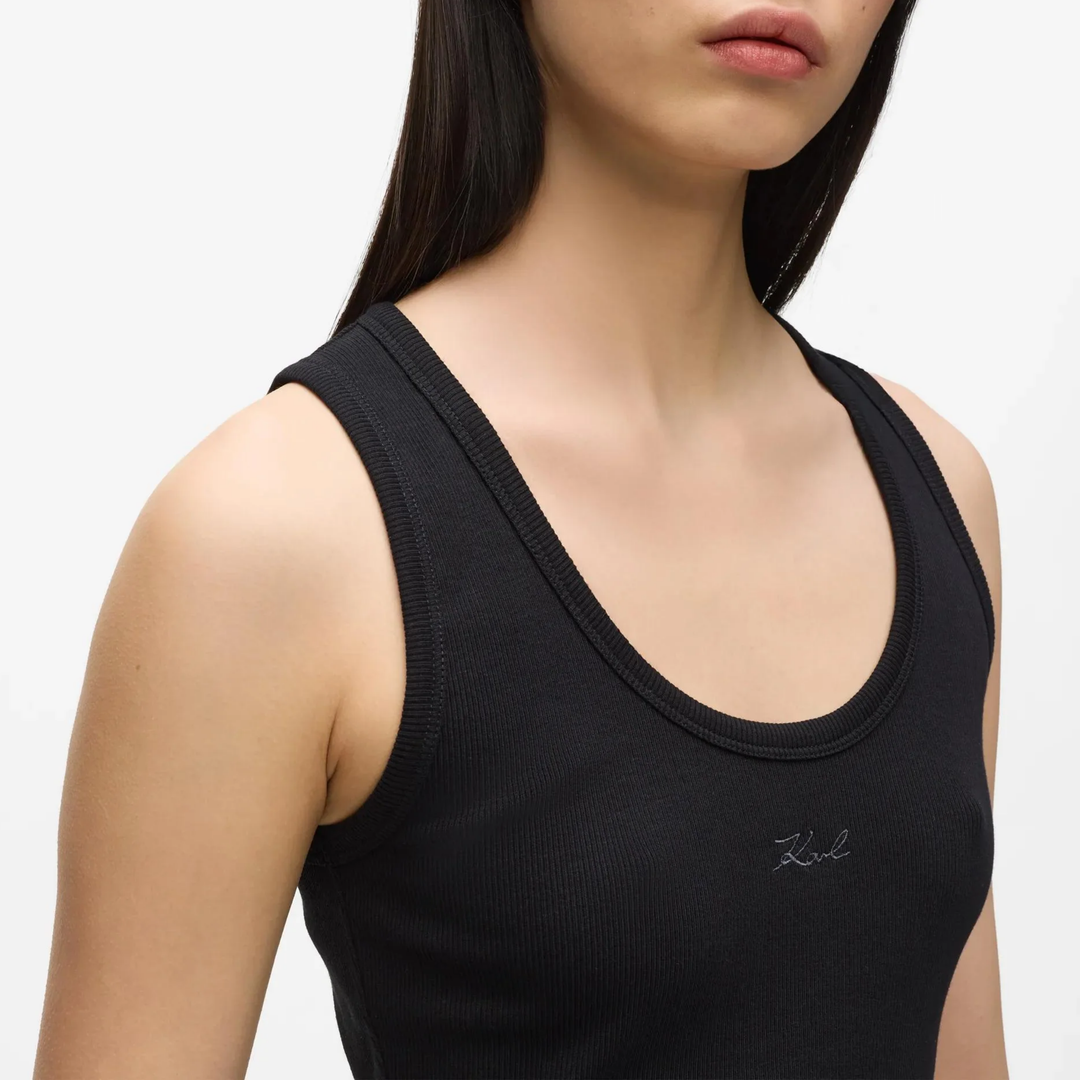 SIGNATURE TANK TOP BLACK