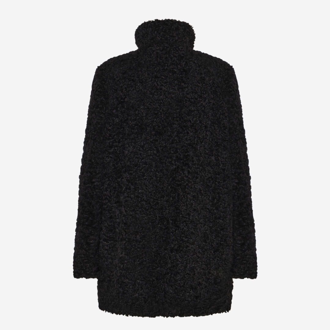 Marcy Faux Fur Coat Black