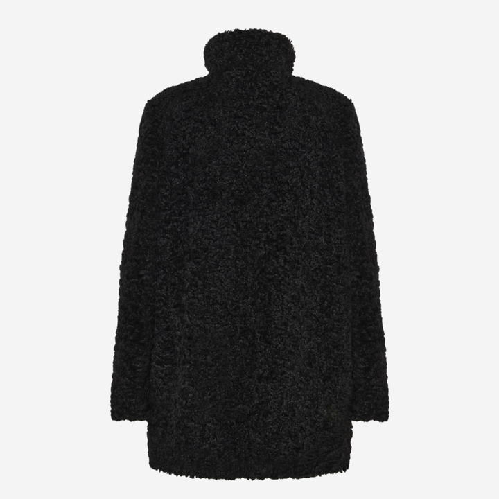 Marcy Faux Fur Coat Black