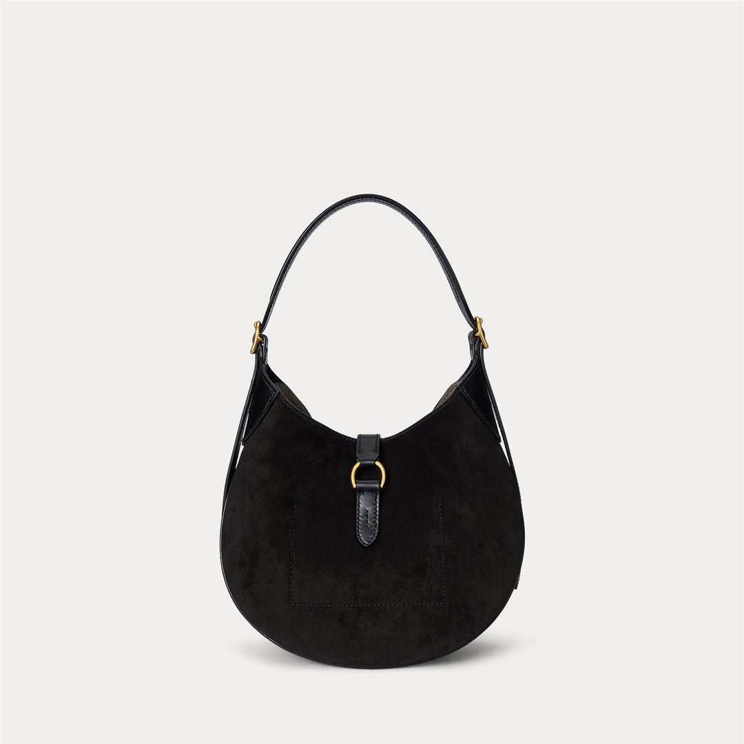 POLO ID SUEDE SMALL SHOULDER BAG BLACK